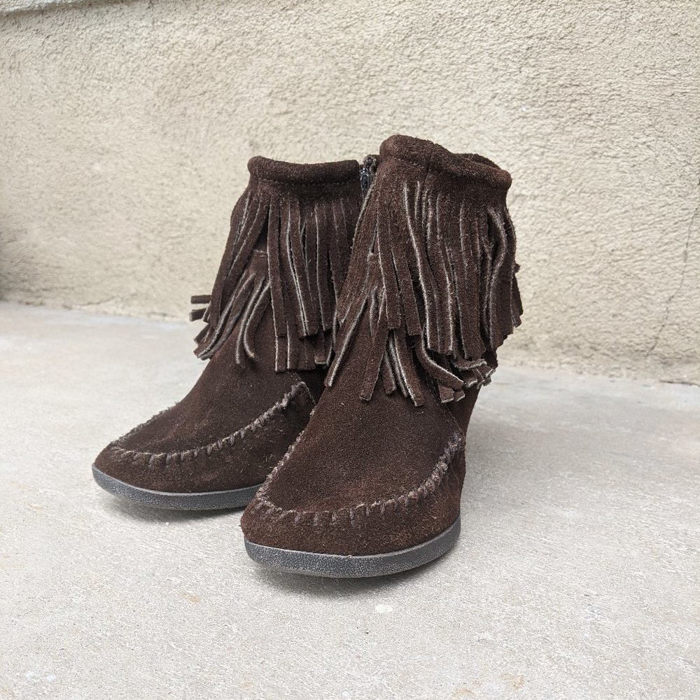 Minnetonka Moccasin Wedge Heels